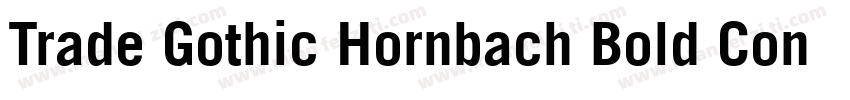 Trade Gothic Hornbach Bold Condense字体转换